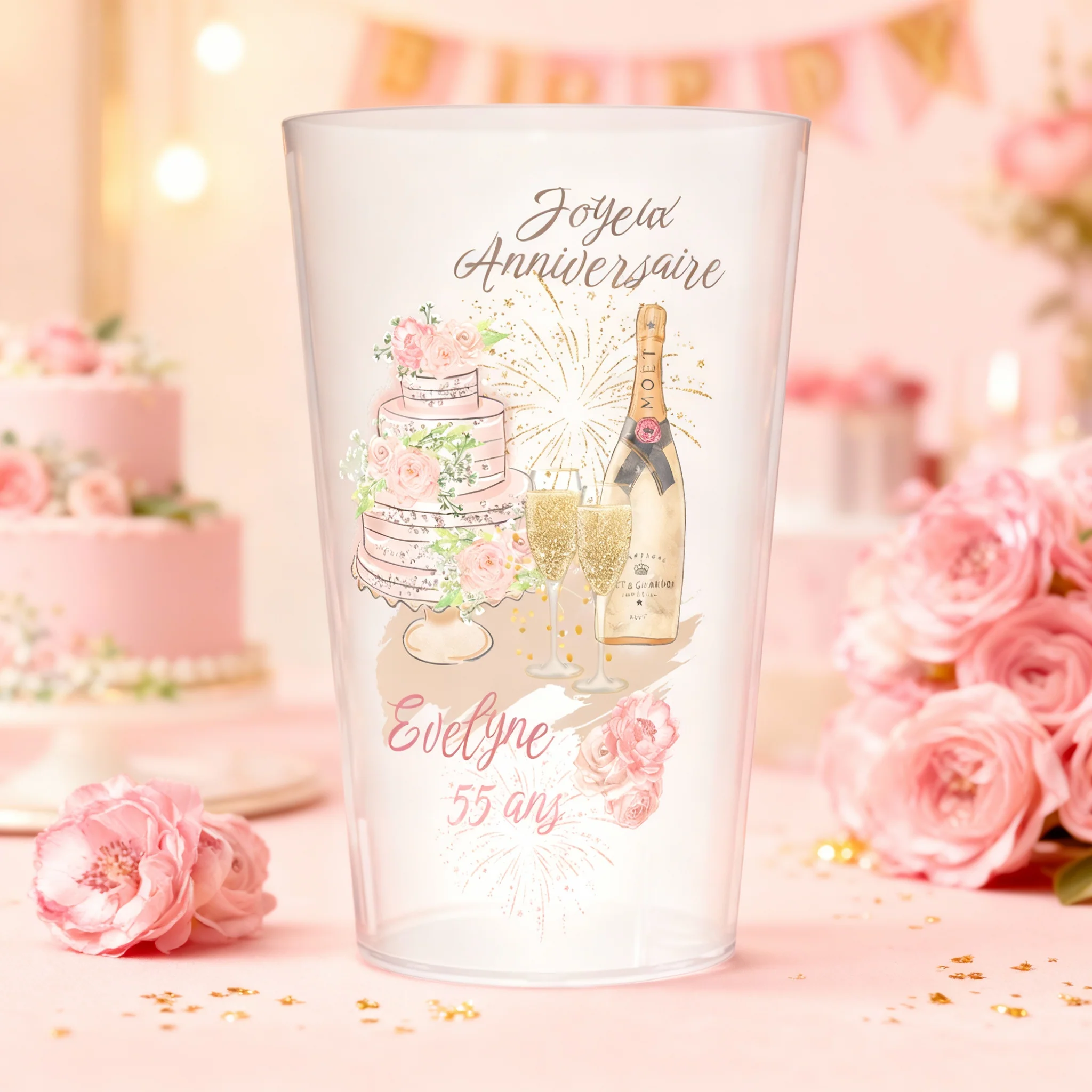 Gobelet personnalisé Anniversaire Bouquet - Image 2