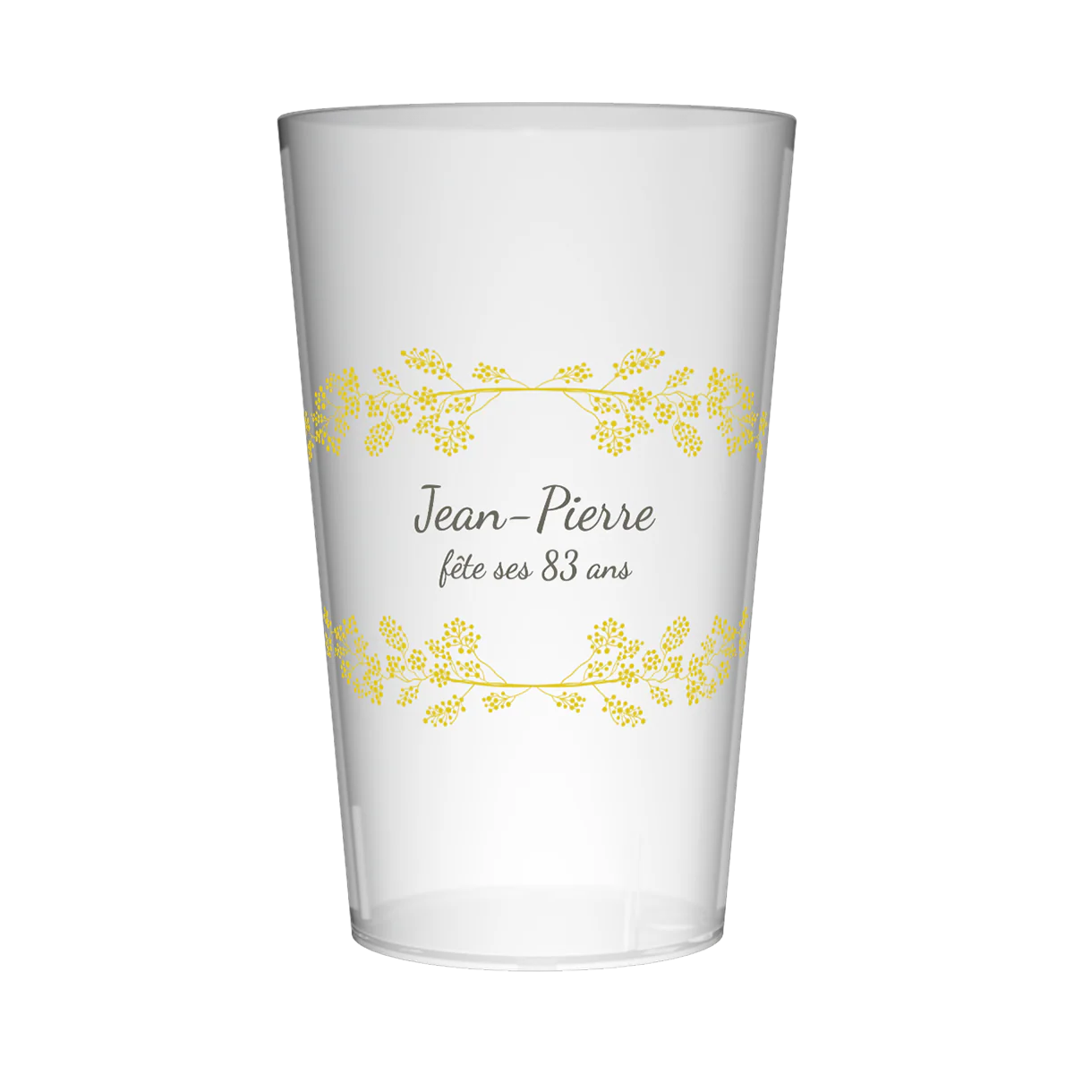 Gobelet personnalisé Anniversaire Brindille Fleur