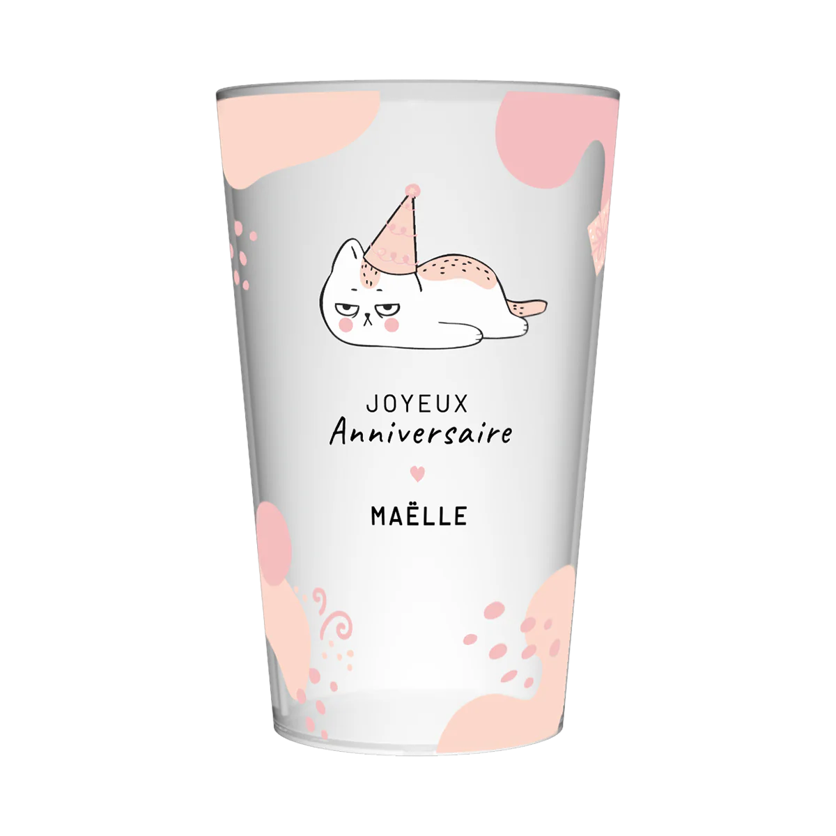 Gobelet personnalisé Anniversaire Chat Fatigué