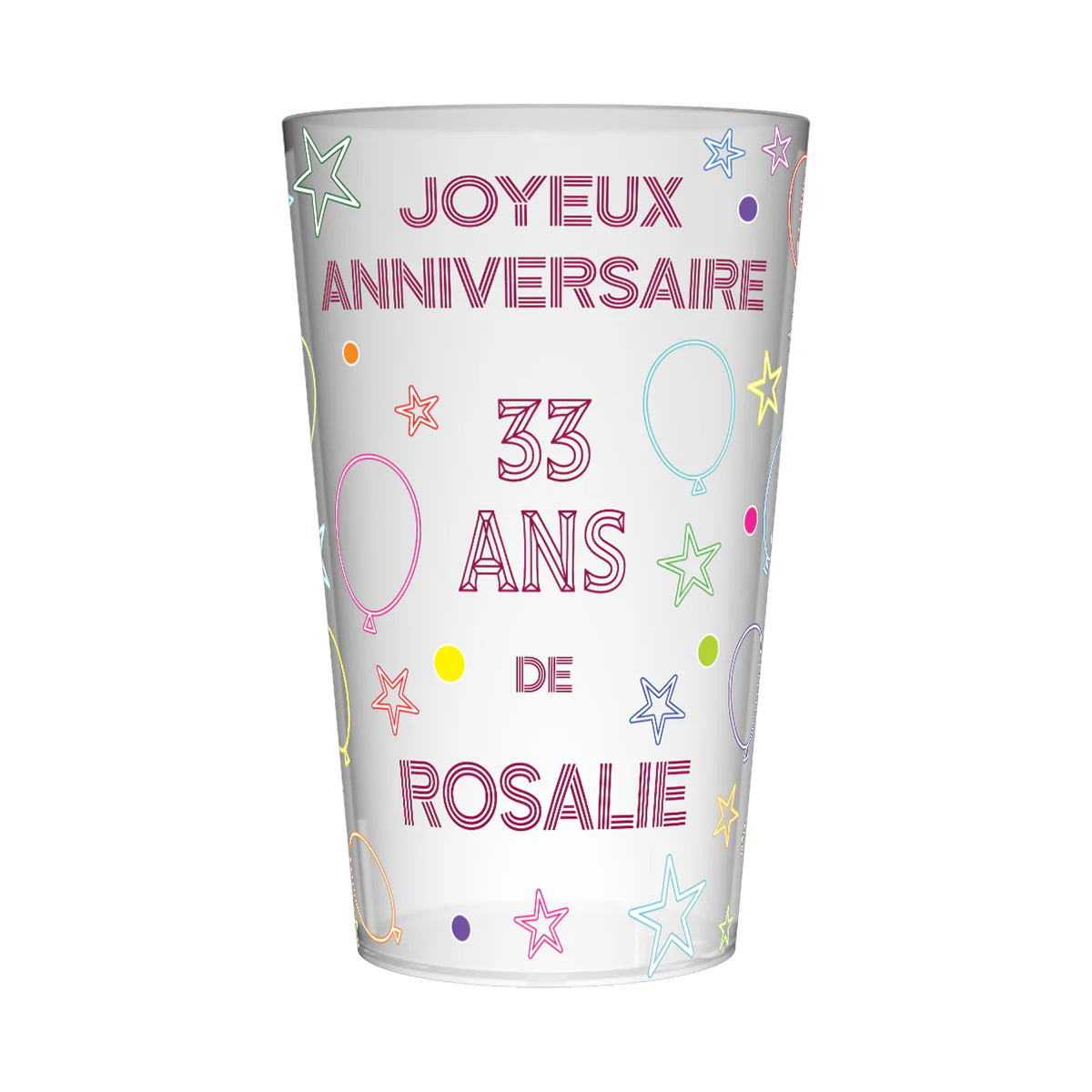 Gobelet personnalisé Anniversaire Dessins