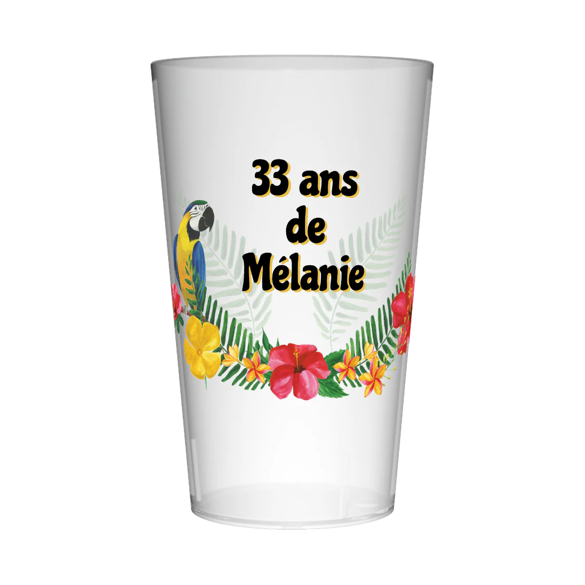 Gobelet personnalisé Anniversaire Exotique