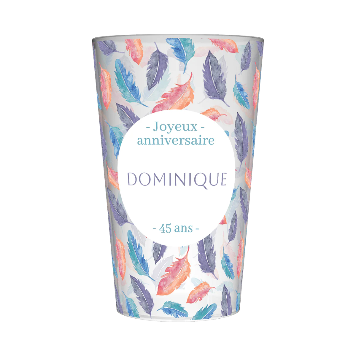 Gobelet personnalisé Anniversaire Feuilles