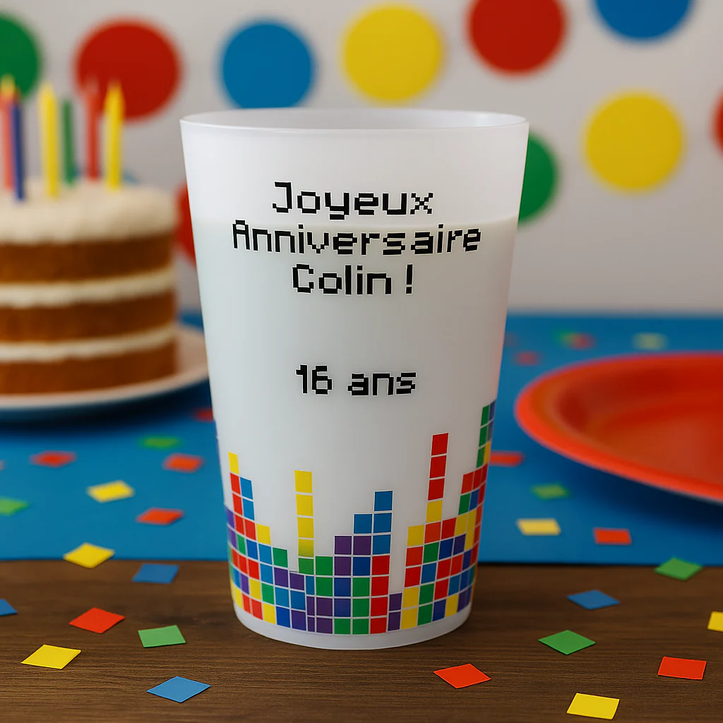 Gobelet personnalisé Anniversaire Jeu Puzzle - Image 2