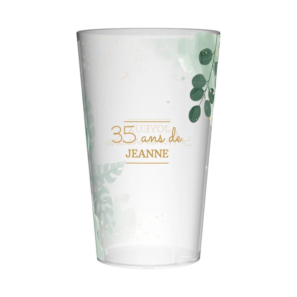 Gobelet personnalisé Anniversaire Monstera