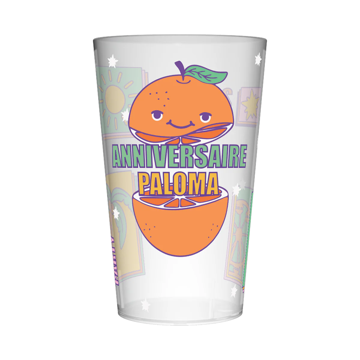 Gobelet personnalisé Anniversaire Orange