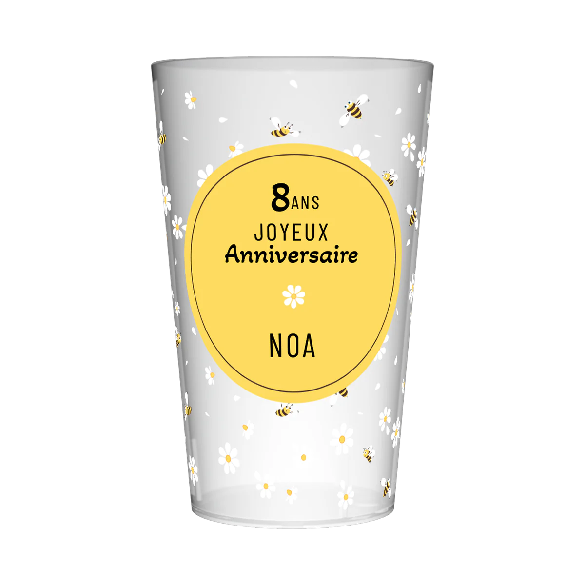 Gobelet personnalisé Anniversaire Paquerette