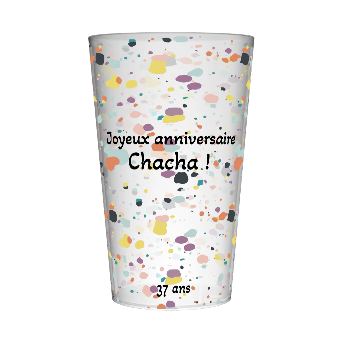 Gobelet personnalisé Anniversaire Taches