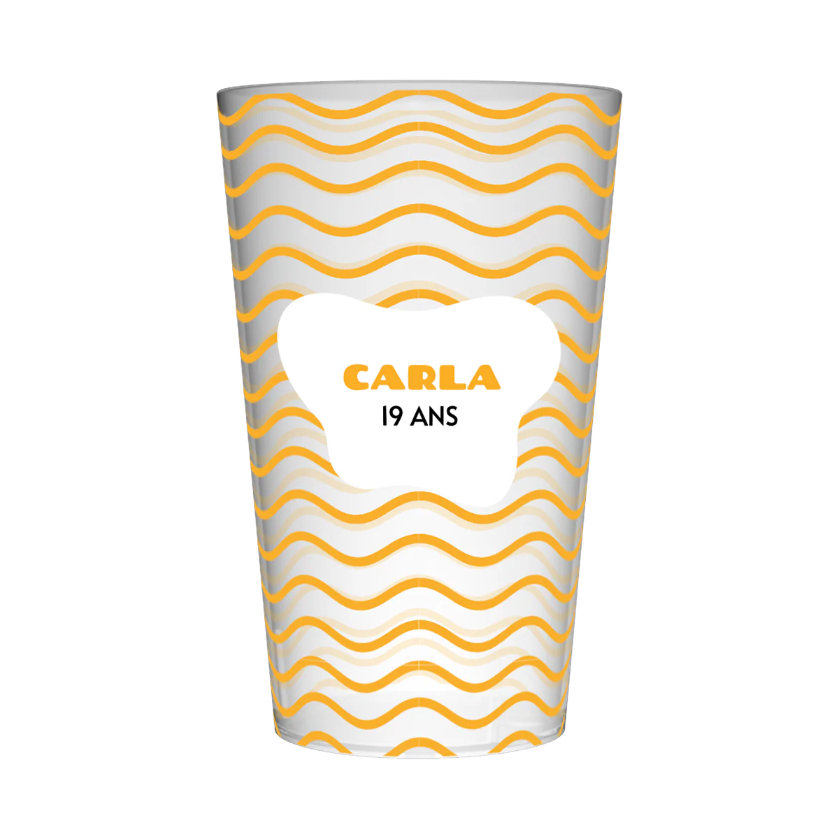 Gobelet personnalisé Anniversaire Vagues