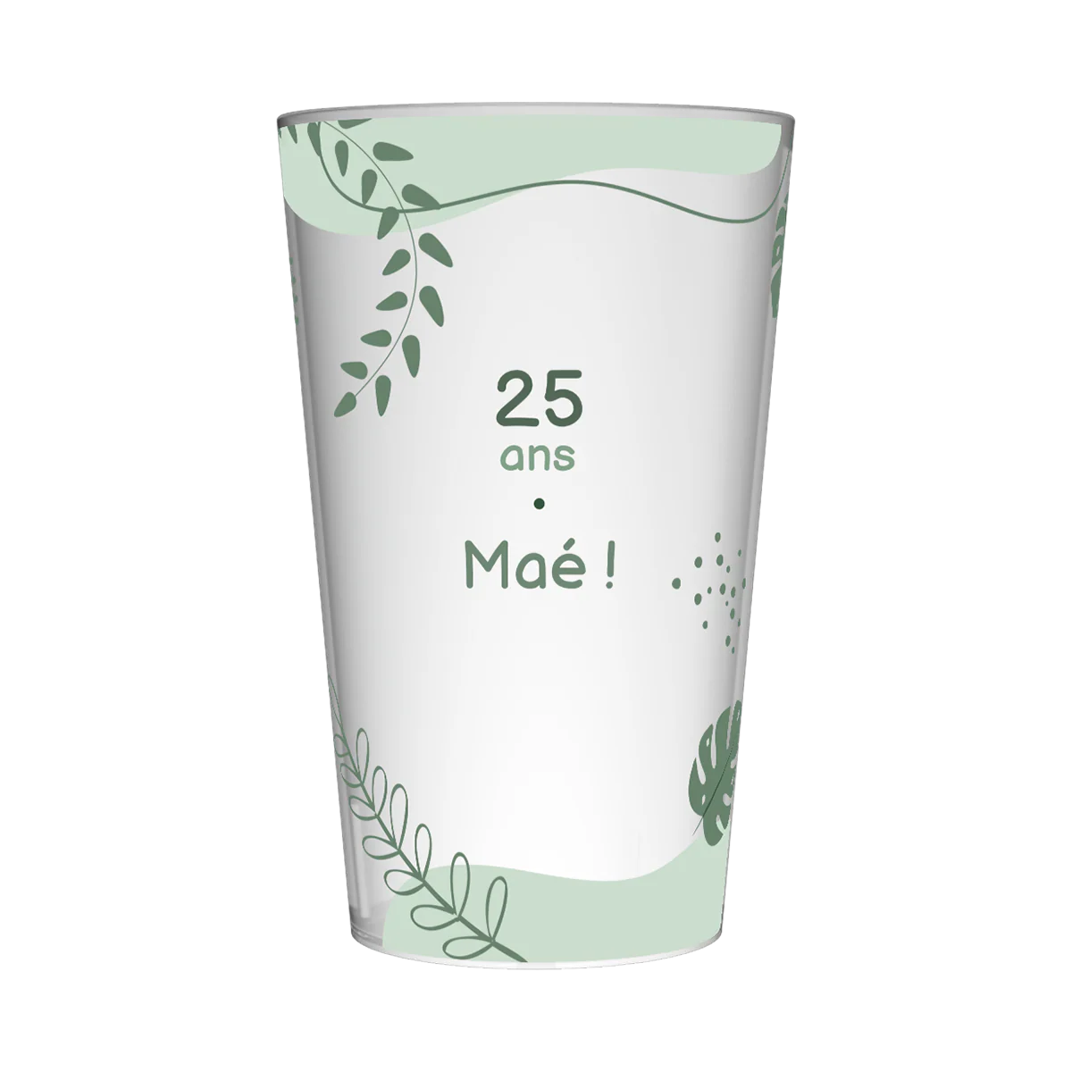 Gobelet personnalisé Anniversaire Vert