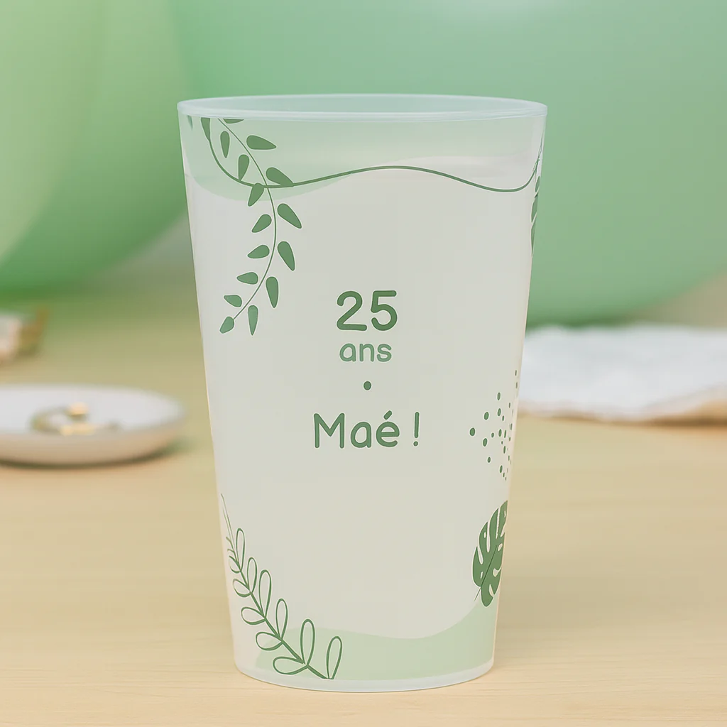 Gobelet personnalisé Anniversaire Vert - Image 2