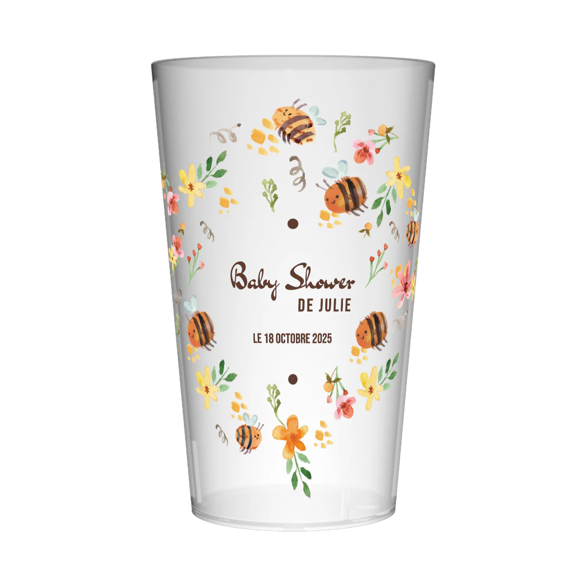 Gobelet personnalisé Baby Shower Abeilles