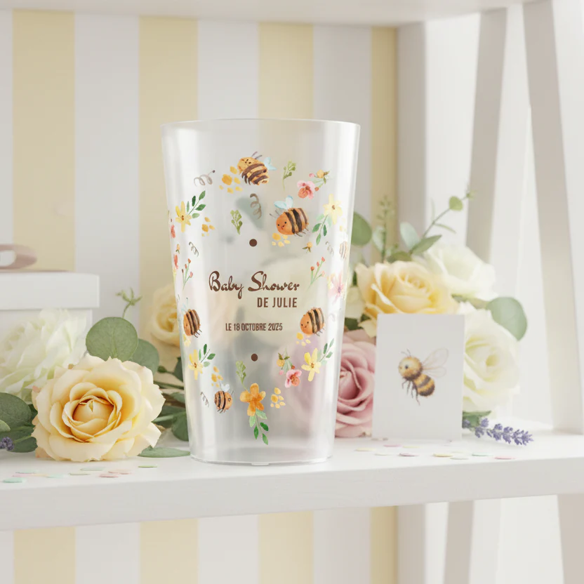 Gobelet personnalisé Baby Shower Abeilles - Image 2