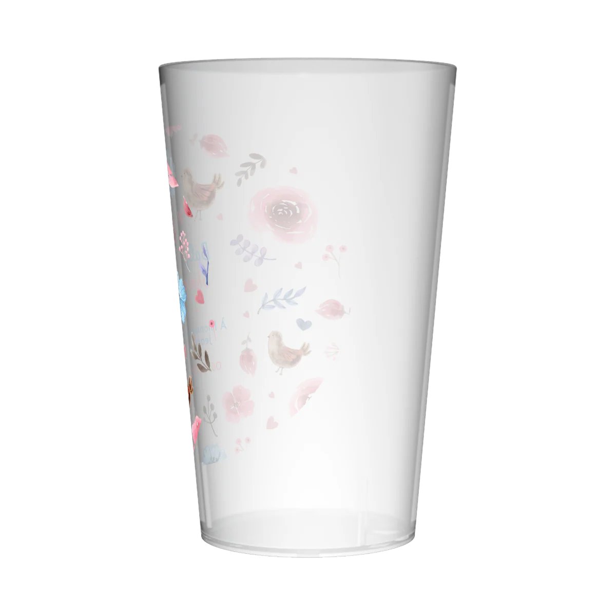 Gobelet personnalisé Baby Shower Fleurs Roses et Bleues - Image 3