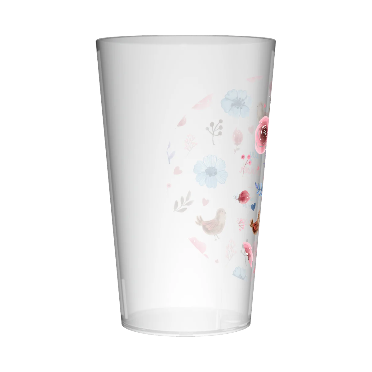 Gobelet personnalisé Baby Shower Fleurs Roses et Bleues - Image 4