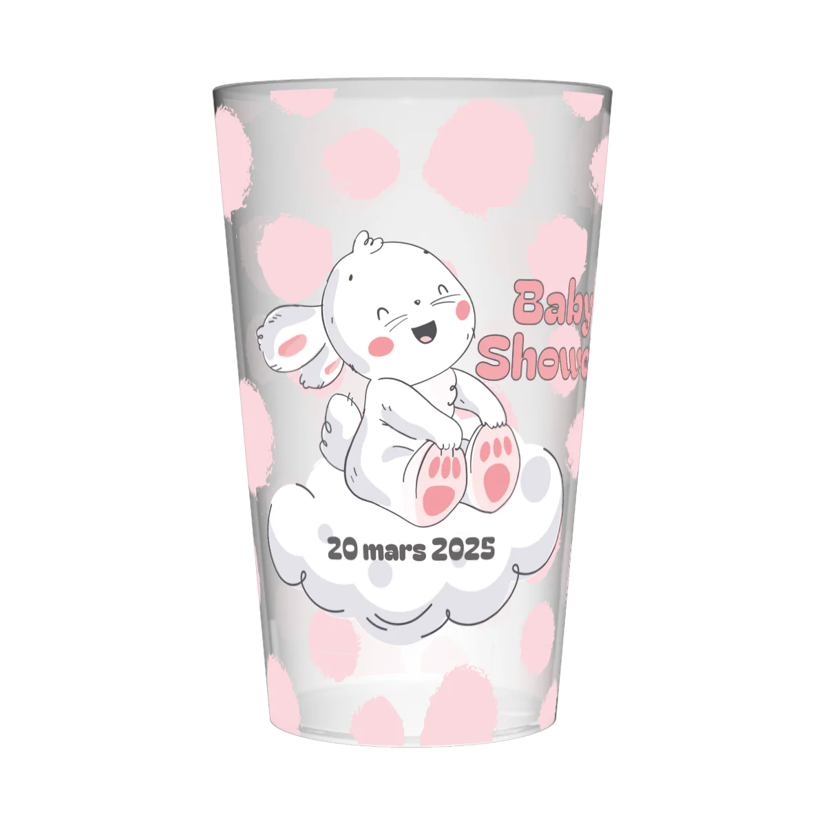Gobelet personnalisé Baby Shower Lapin Nuage