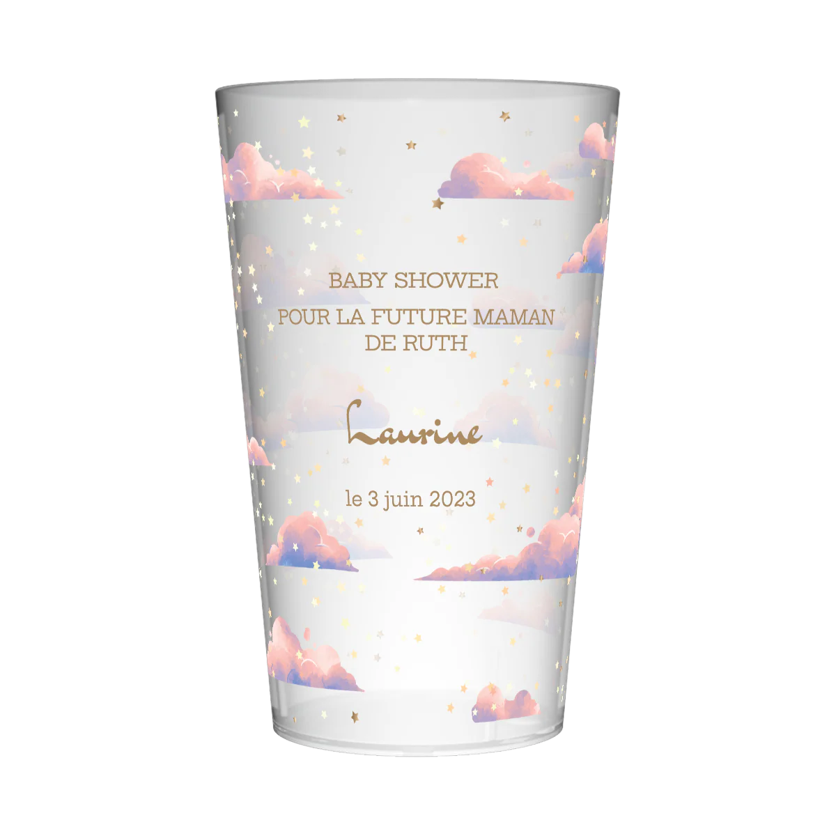 Gobelet personnalisé Baby Shower Nuages