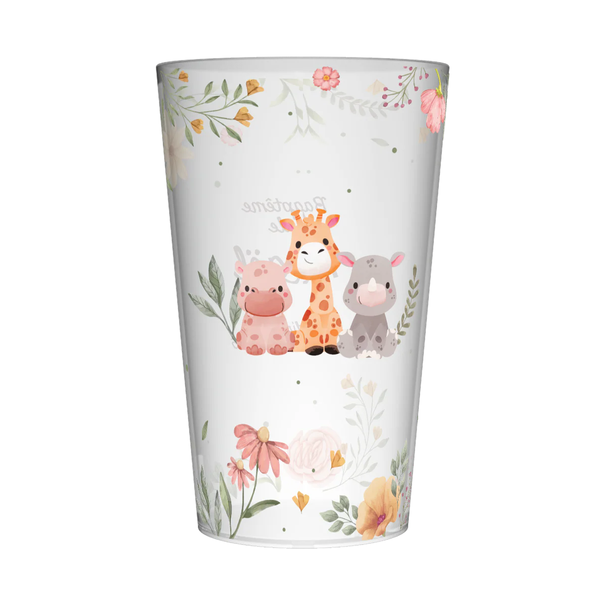 Gobelet personnalisĂ© BaptĂȘme Animaux & Fleurs - Image 3