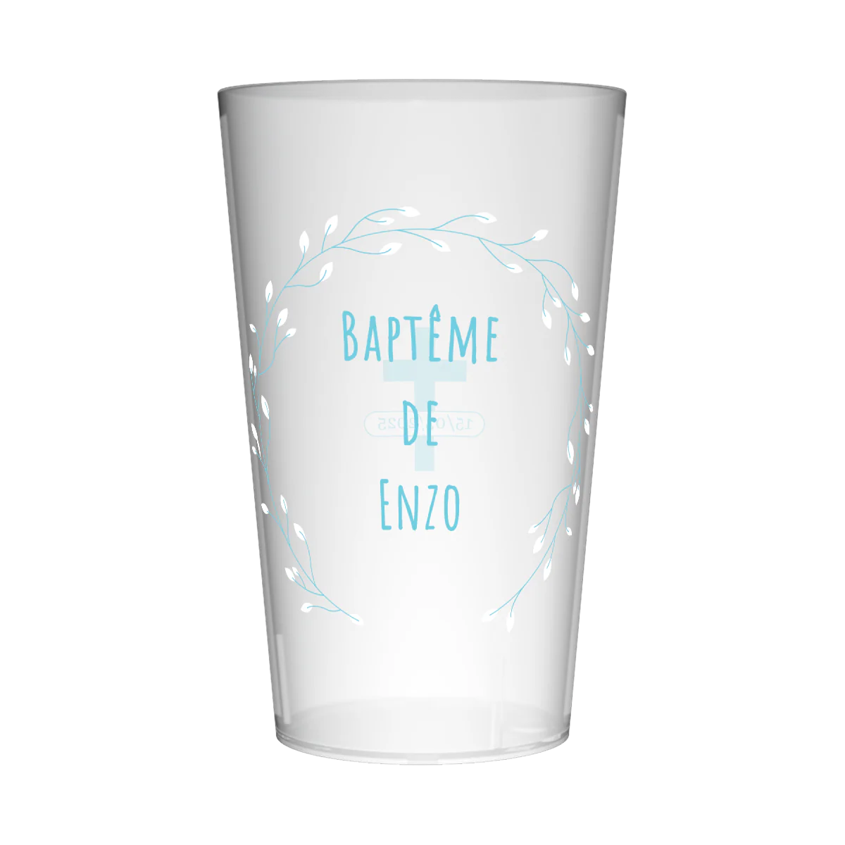 Gobelet personnalisé Baptême Épuré