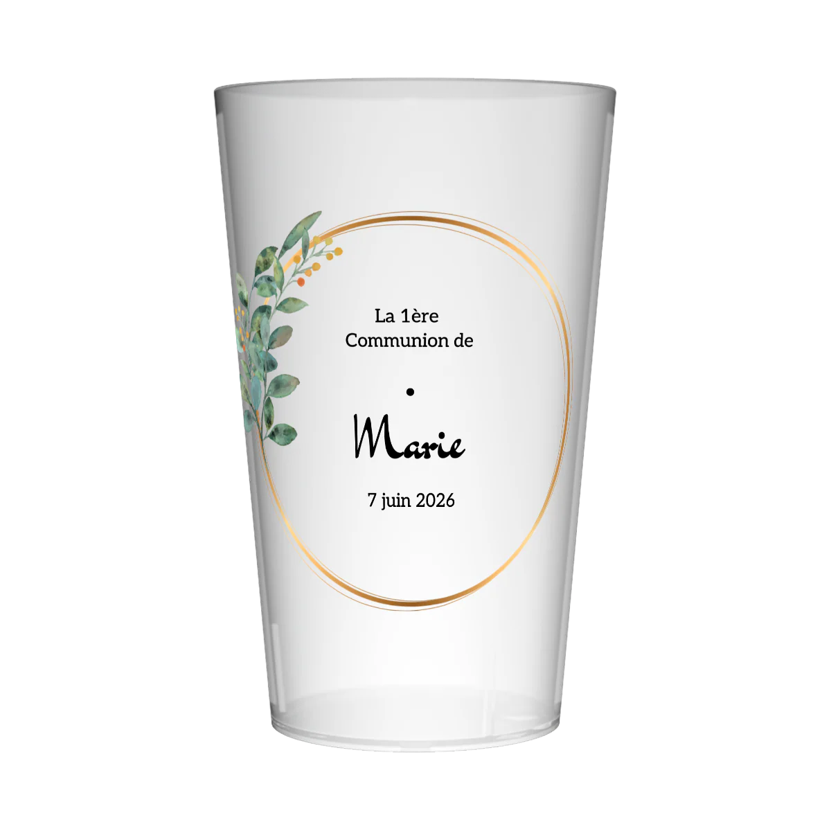 Gobelet personnalisé Communion Sobriété