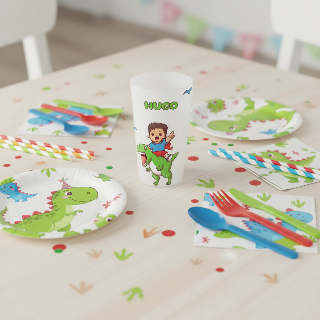 Gobelet personnalisé Enfant Dino Vert - Image 2