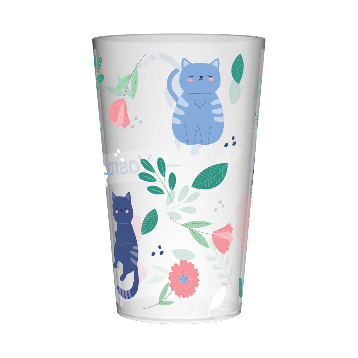 Gobelet personnalisé Enfant Floral & Chat - Image 3
