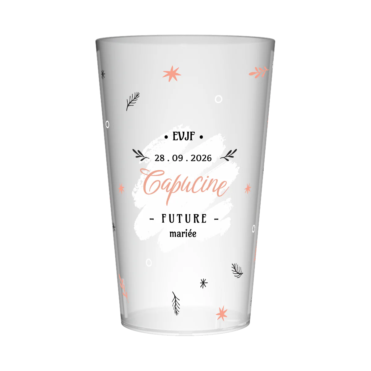 Gobelet personnalisé pour EVJF Plume