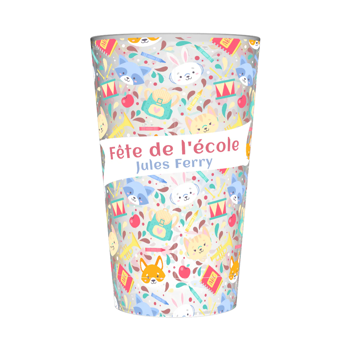 Gobelet personnalisé Fête des écoles Animaux