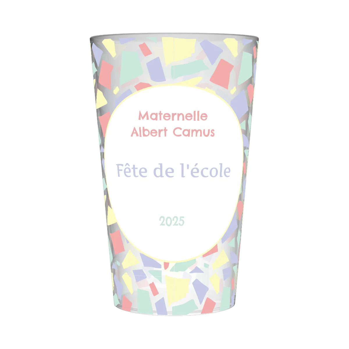 Gobelet personnalisé Fête des écoles Mosaïque