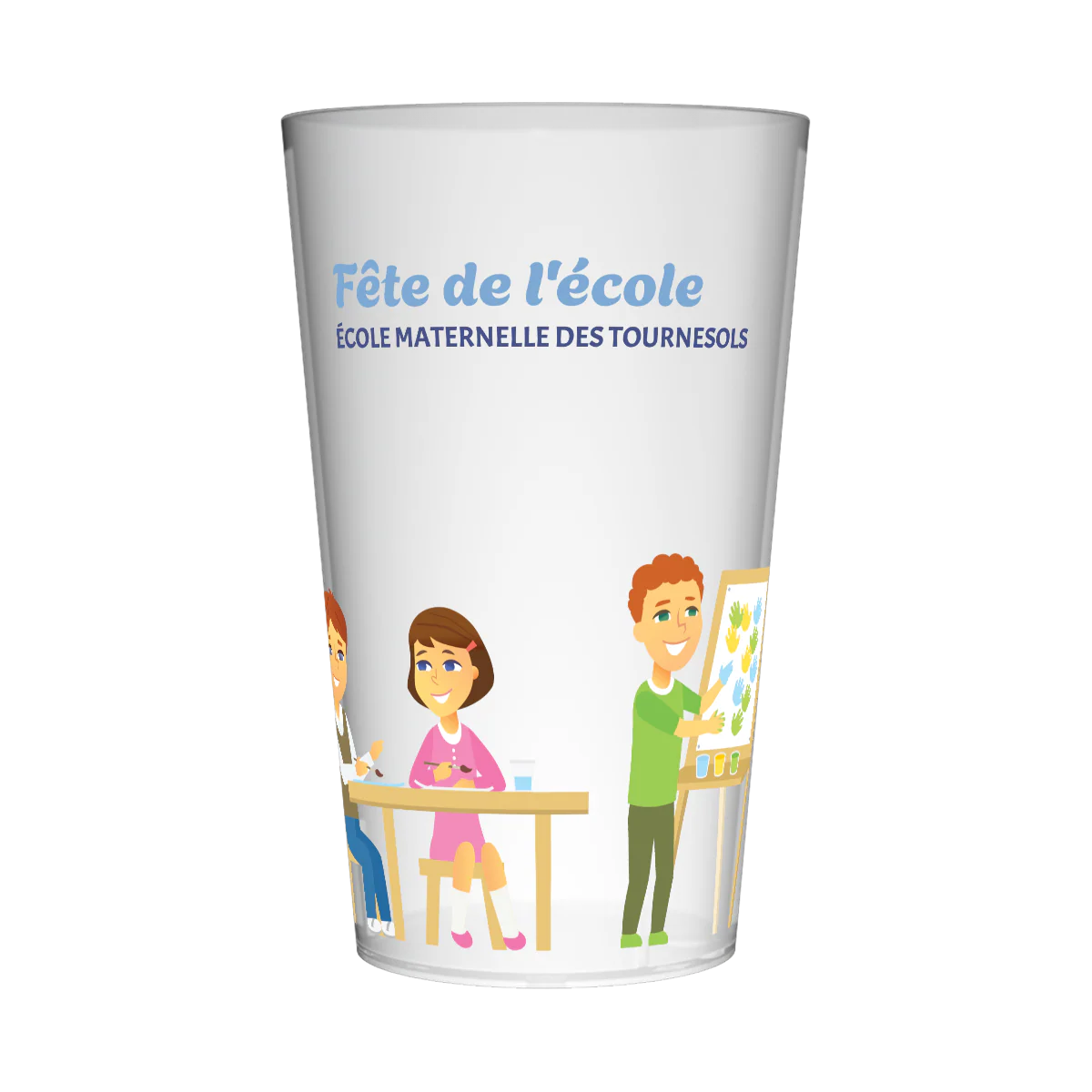 Gobelet personnalisĂ© FĂȘte des Ă©coles Peintre