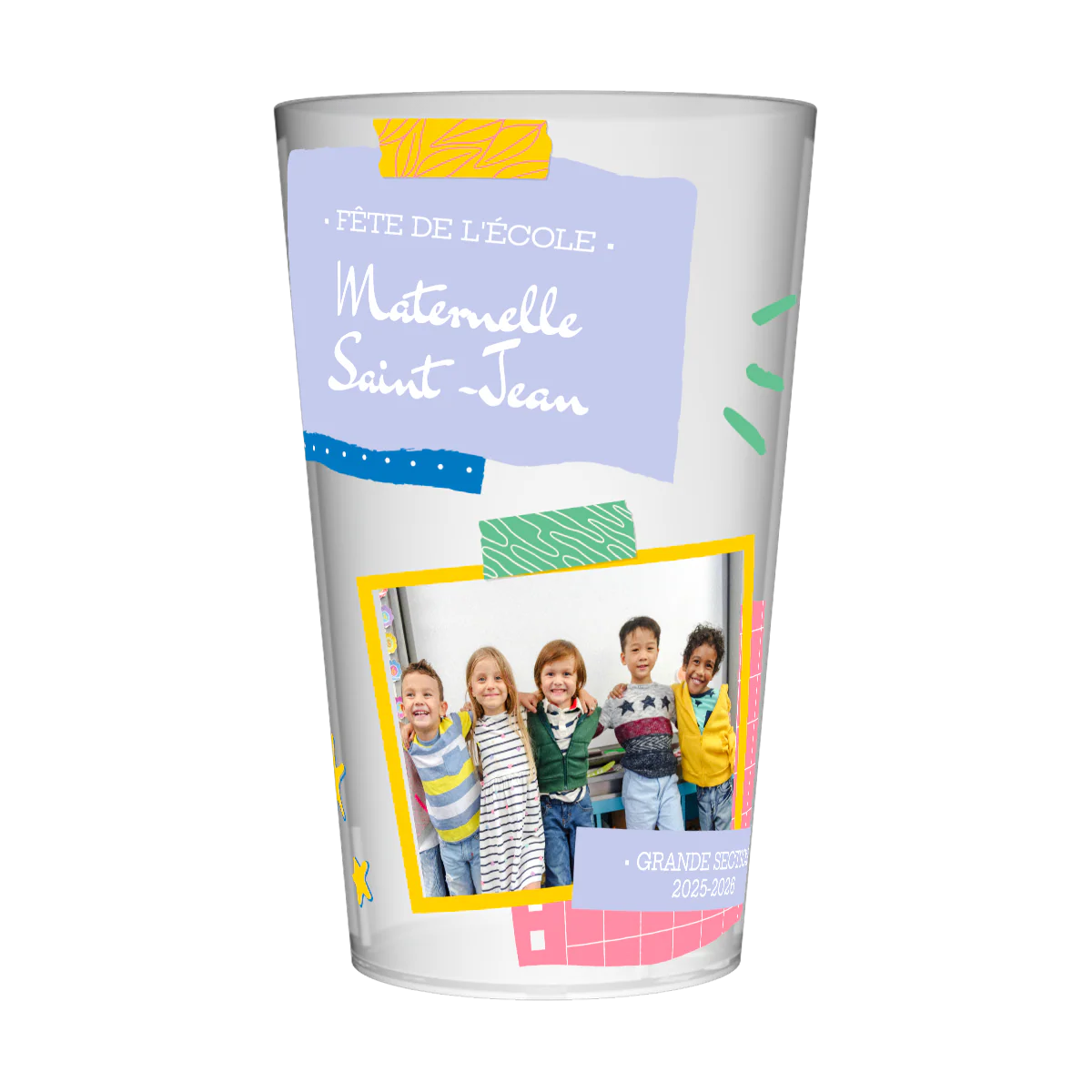 Gobelet personnalisé Fête des écoles Photo