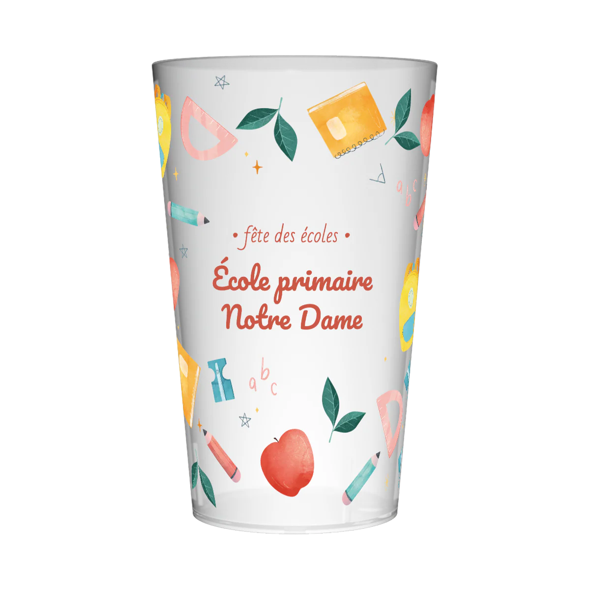 Gobelet personnalisé Fête des écoles School