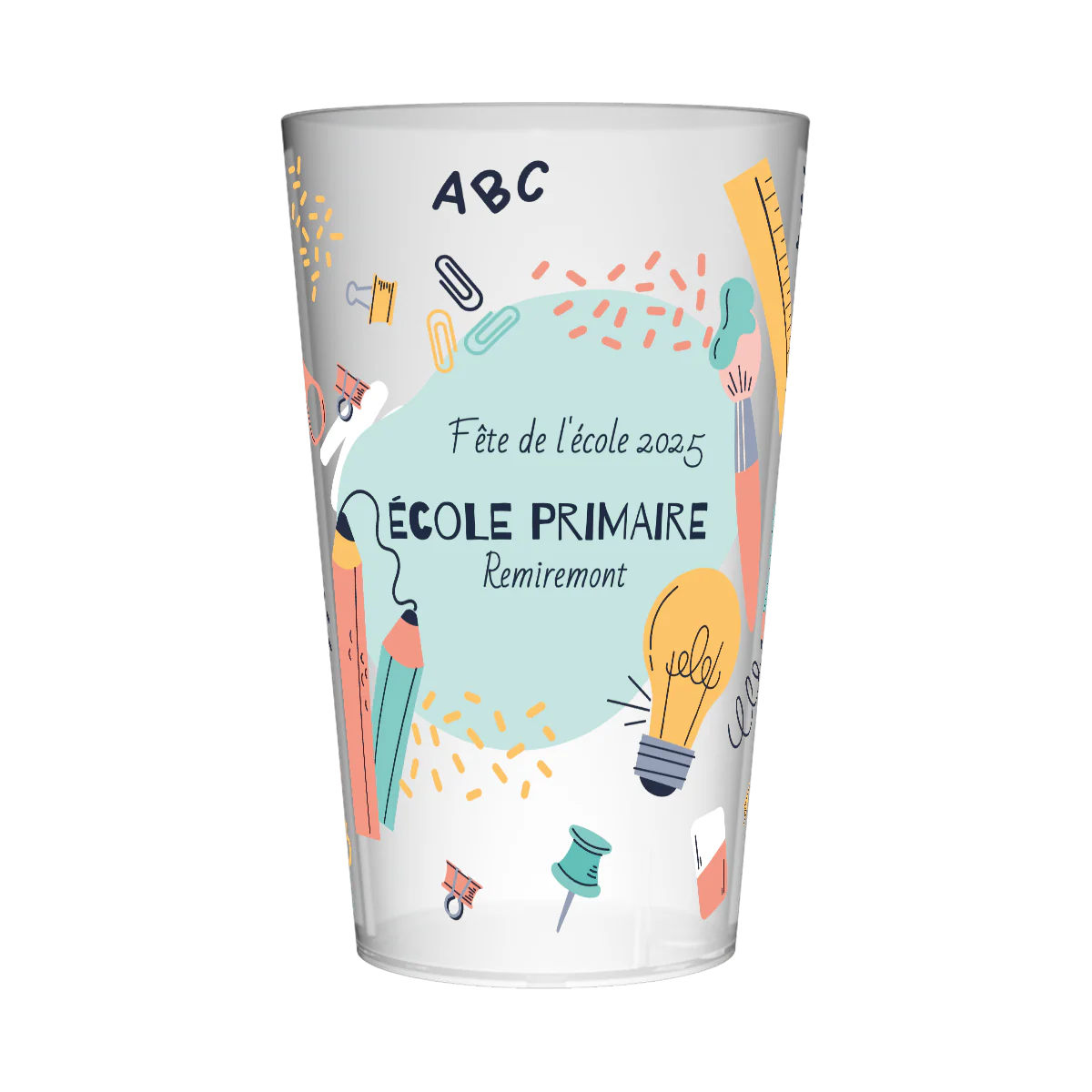 Gobelet personnalisĂ© FĂȘte des Ă©coles Trousse