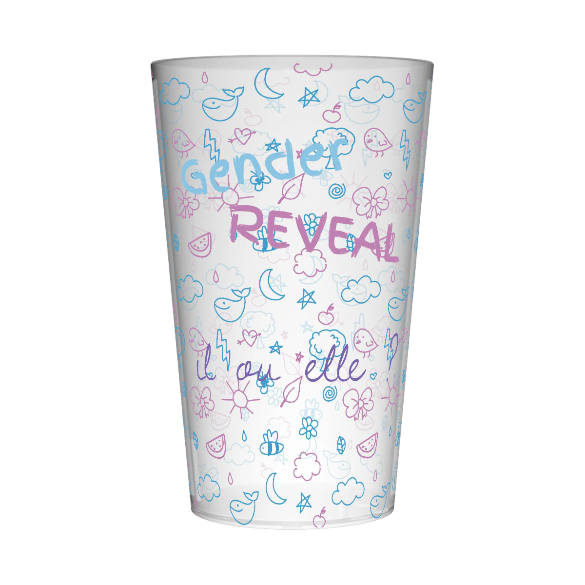 Gobelet personnalisé Gender Reveal Dessin