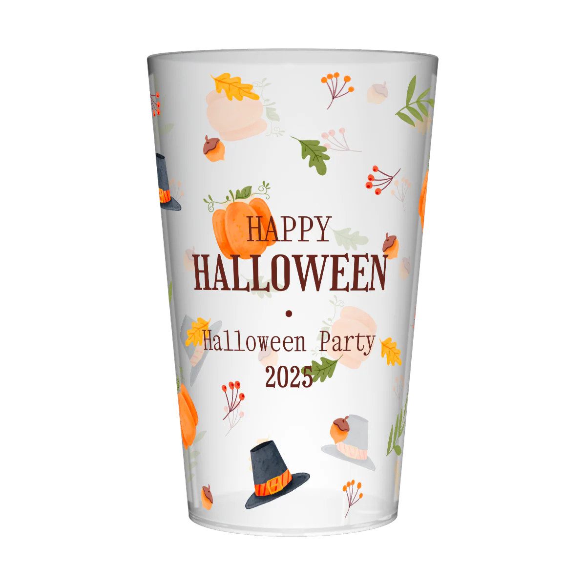 Gobelet personnalisé Halloween Chapeau & Citrouille