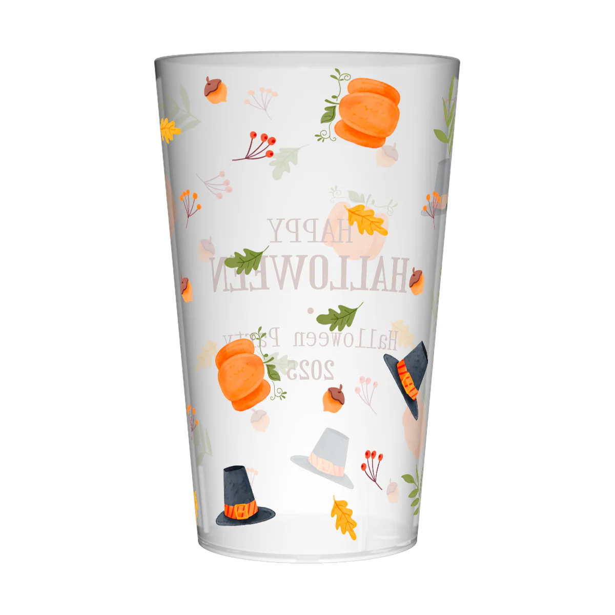 Gobelet personnalisé Halloween Chapeau & Citrouille - Image 3