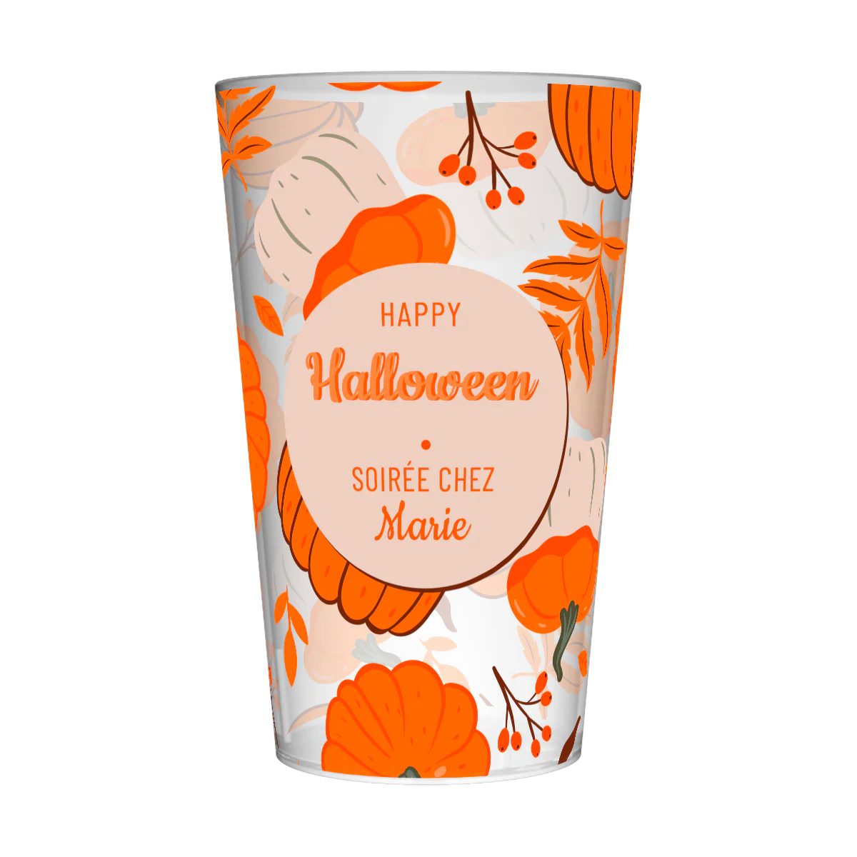 Gobelet personnalisé Halloween Orange