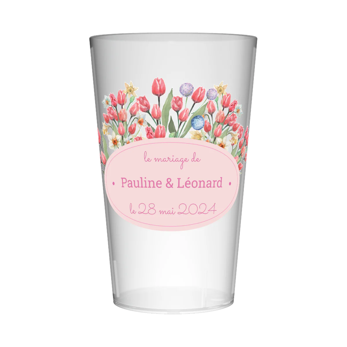 Gobelet personnalisé Mariage Bouquets