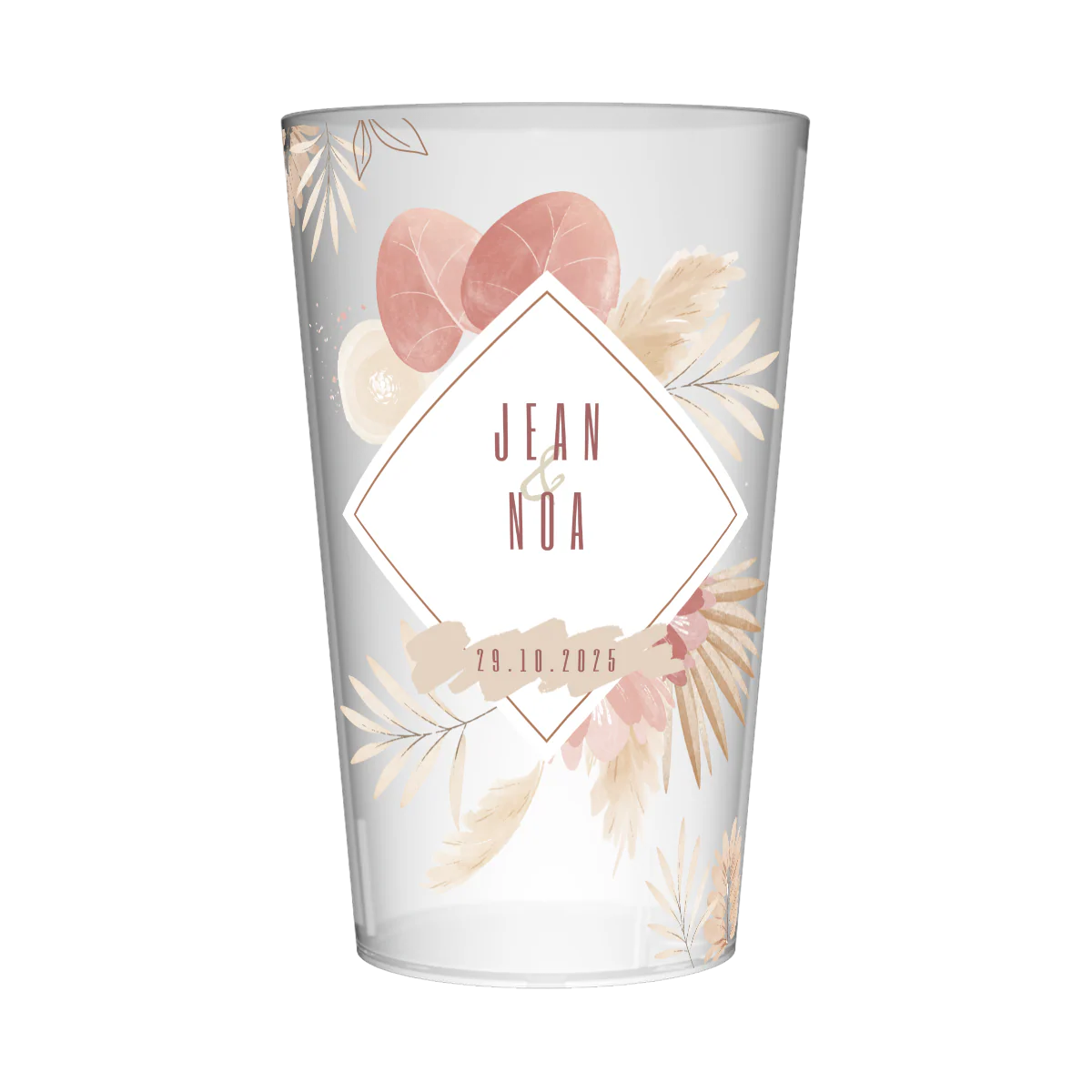 Gobelet personnalisé Mariage Cadre Exotique