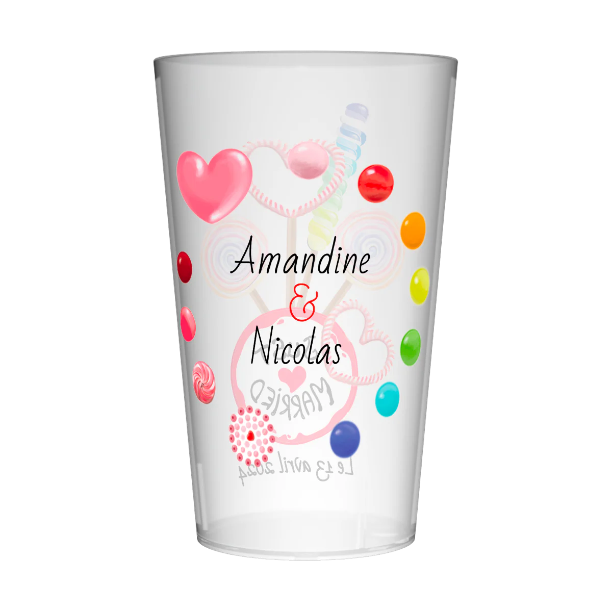 Gobelet personnalisé Mariage Candy Bar