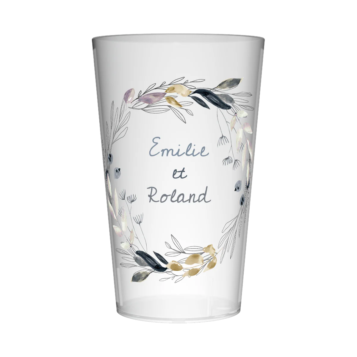Gobelet personnalisĂ© Mariage ChampĂȘtre jaune