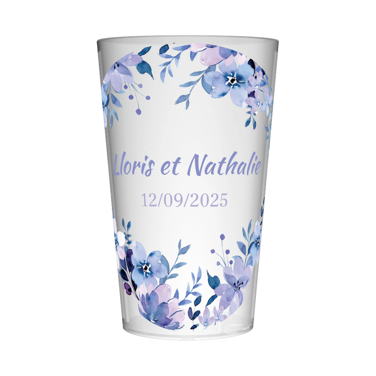 Gobelet personnalisé Mariage Champêtre Violet