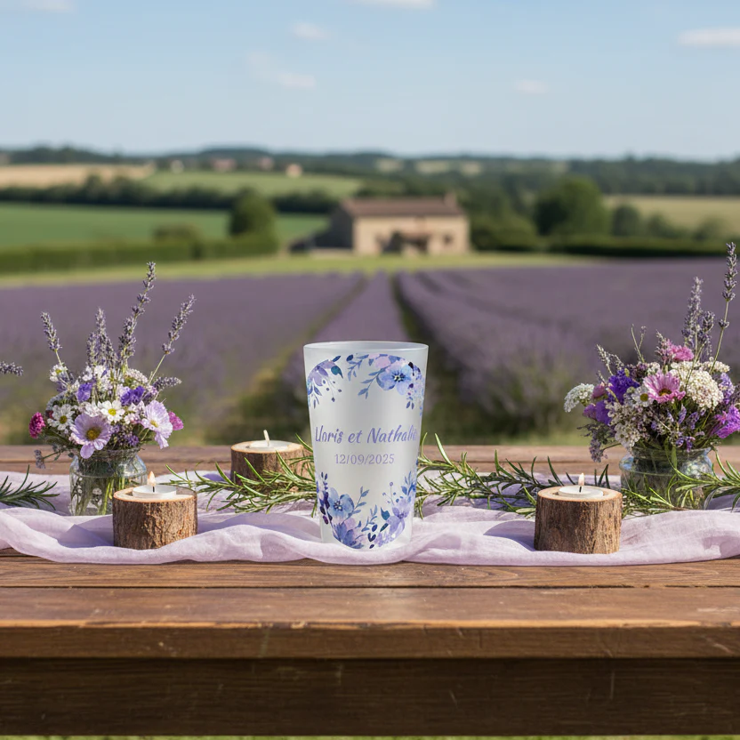 Gobelet personnalisé Mariage Champêtre Violet - Image 2