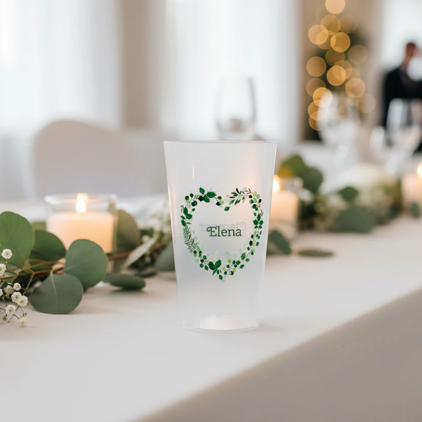 Gobelet personnalisé Mariage Cœur Nature - Image 2