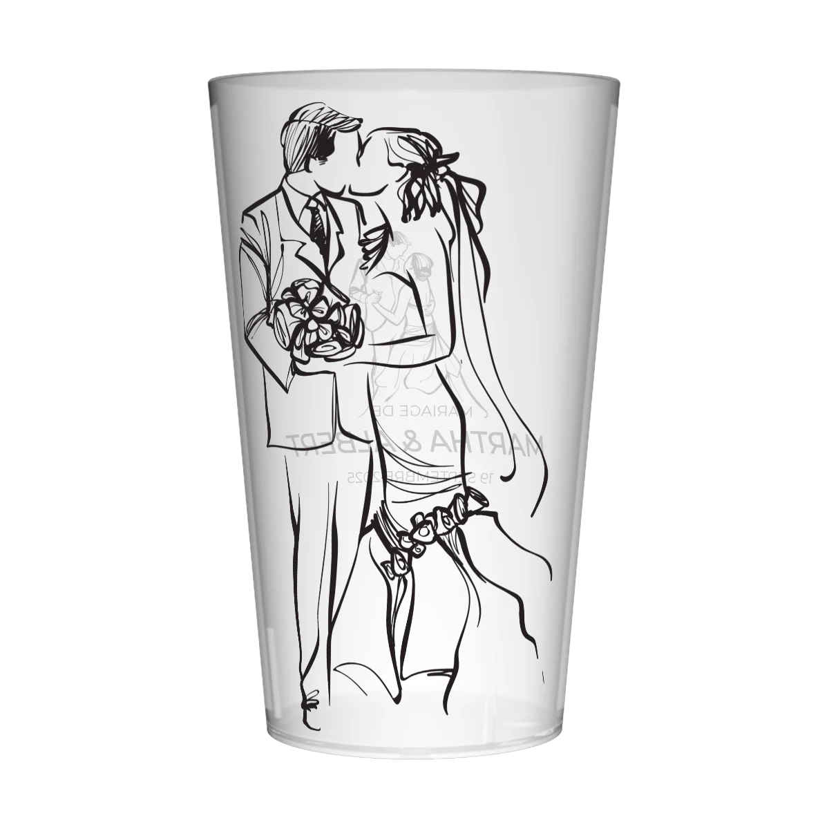 Gobelet personnalisé Mariage Couple Dessin - Image 3