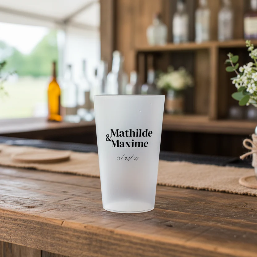 Gobelet personnalisé Mariage Épuré - Image 2