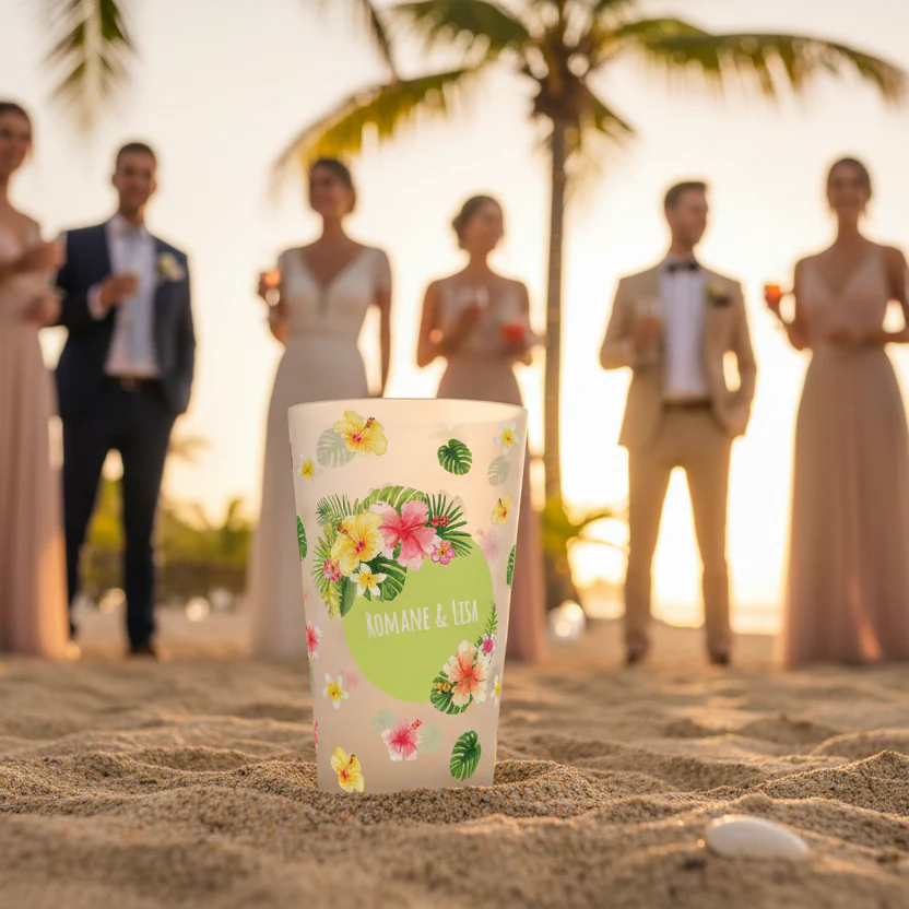 Gobelet personnalisé Mariage Exotique - Image 2