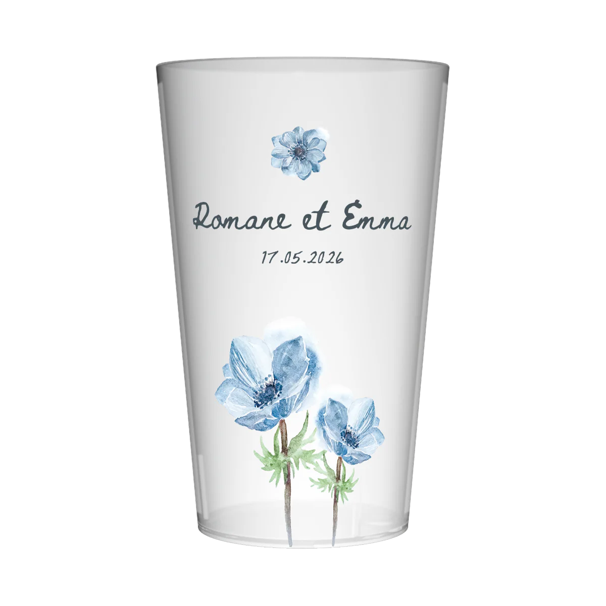 Gobelet personnalisé Mariage Fleur Anémone