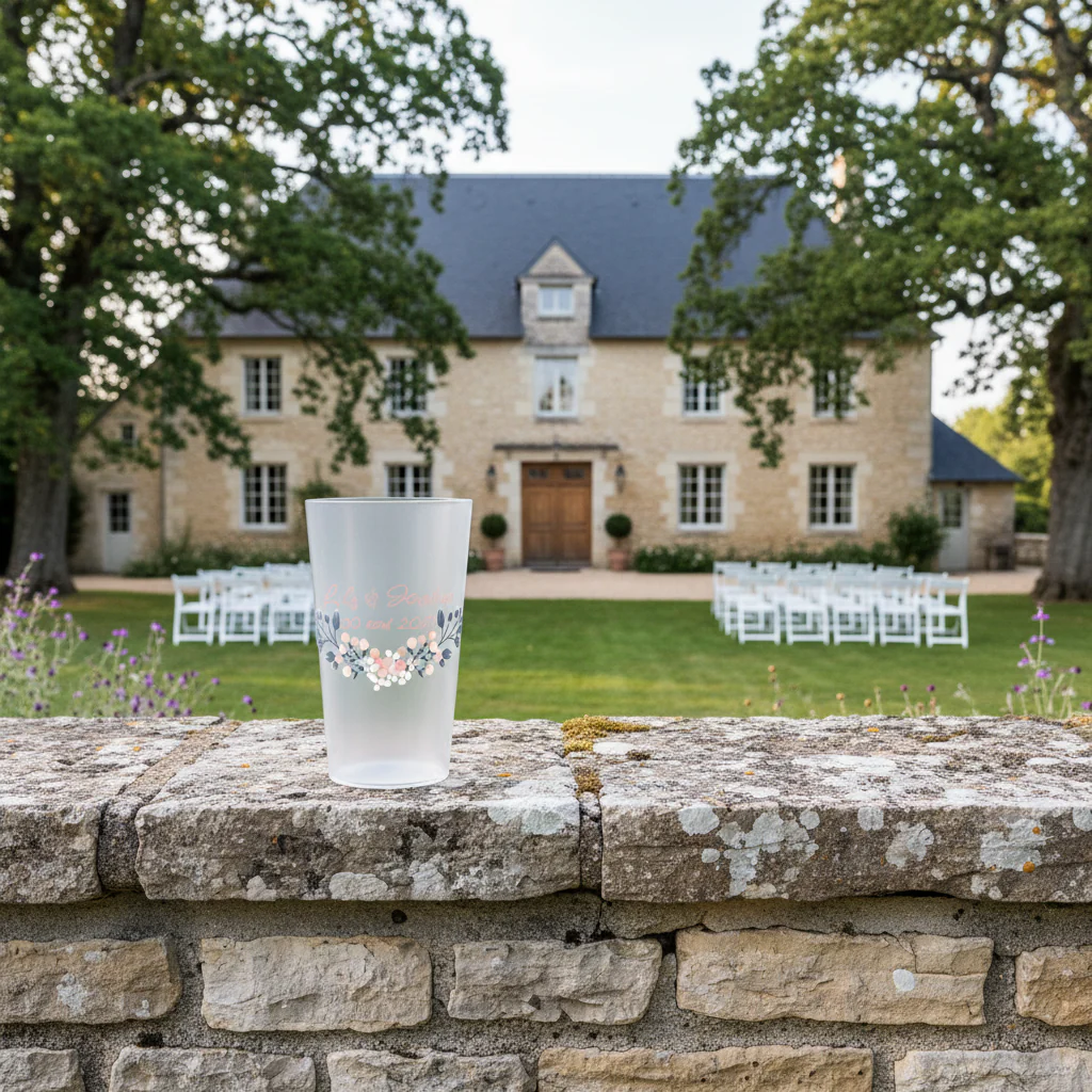 Gobelet personnalisé Mariage Fleur Design - Image 2