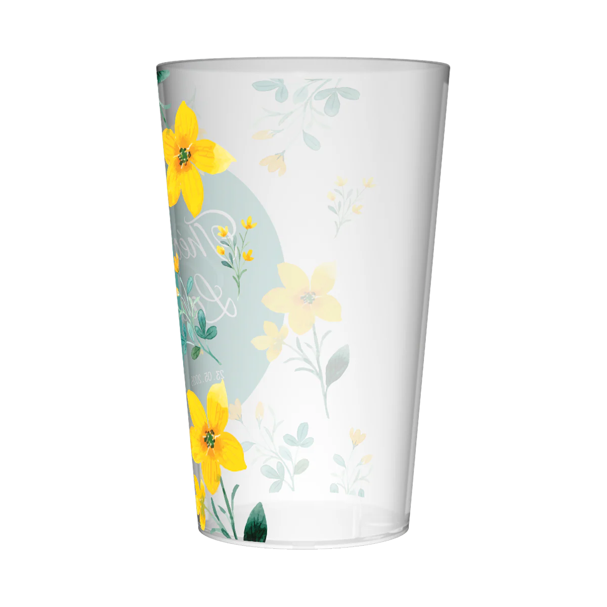 Gobelet personnalisé Mariage Fleur Jaune - Image 3
