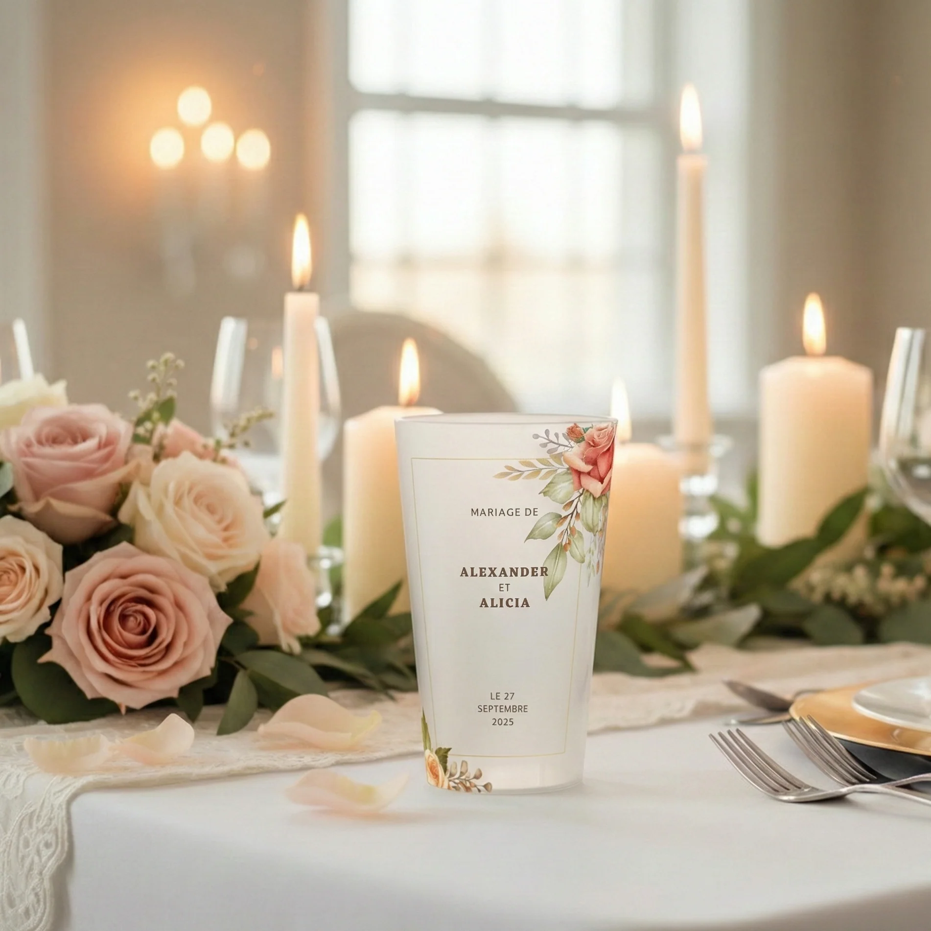 Gobelet personnalisé Mariage Fleuri - Image 2